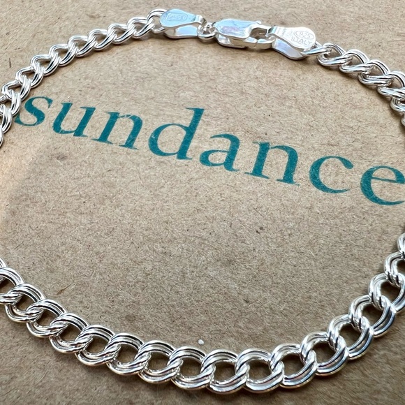 Sundance $128 NEW 7" Sterling Silver Italy 925 Comfort Curb Link Bracelet Ladies - Picture 9 of 10